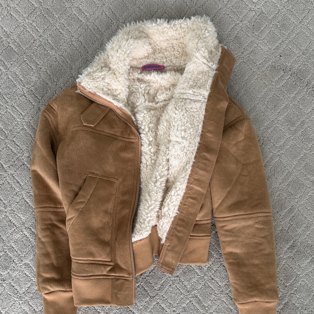 Editked Tan Sherpa-Lined Jacket nwot